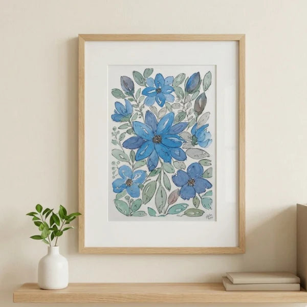 Blue Blossom Garden - Fine Art Print