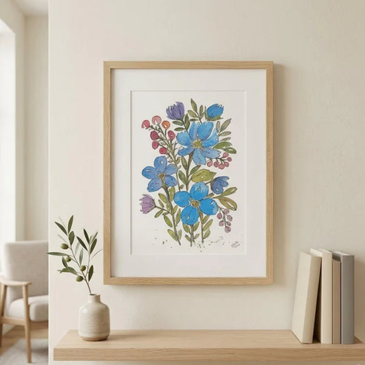 Azure Garden - Fine Art Print