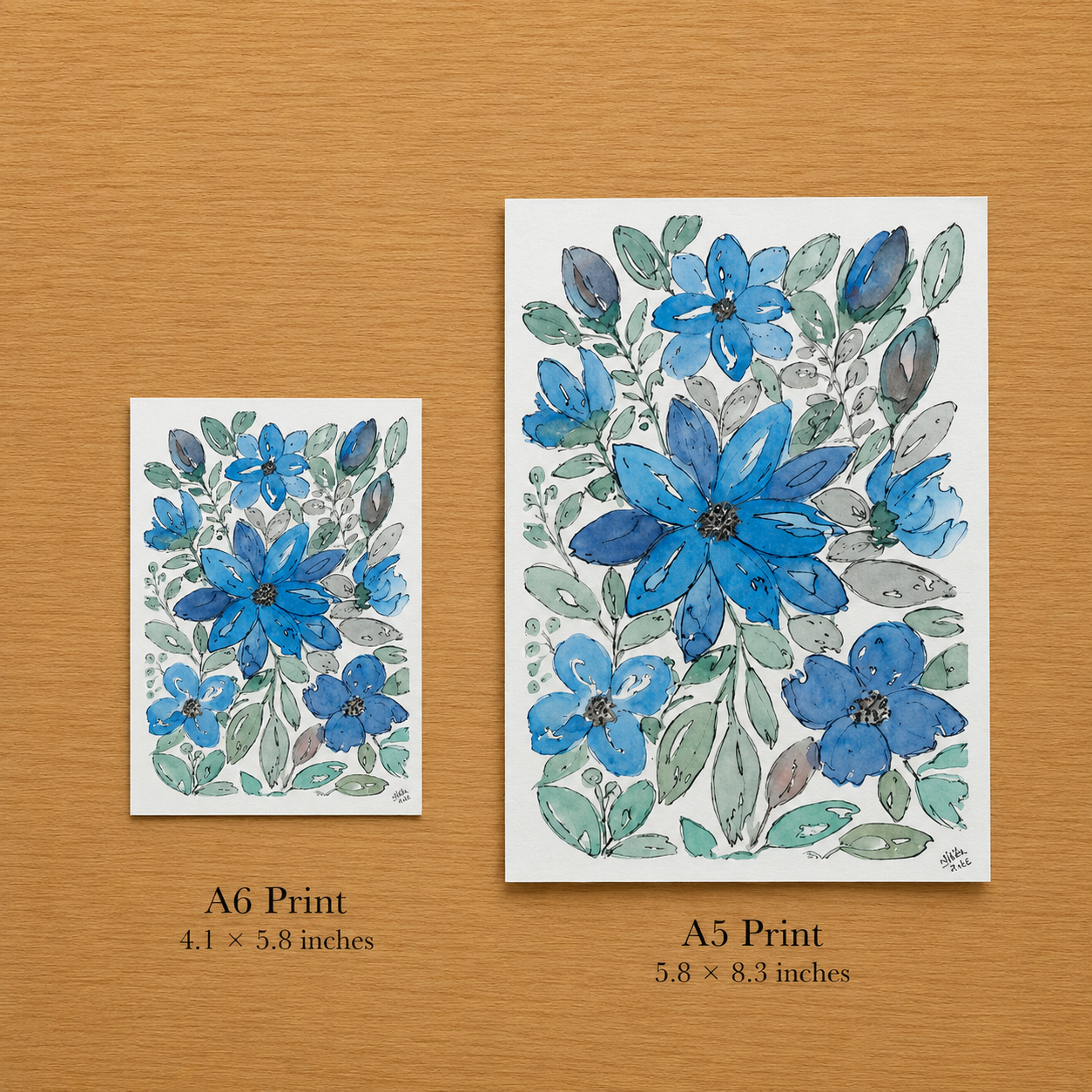 Blue Blossom Garden - Fine Art Print