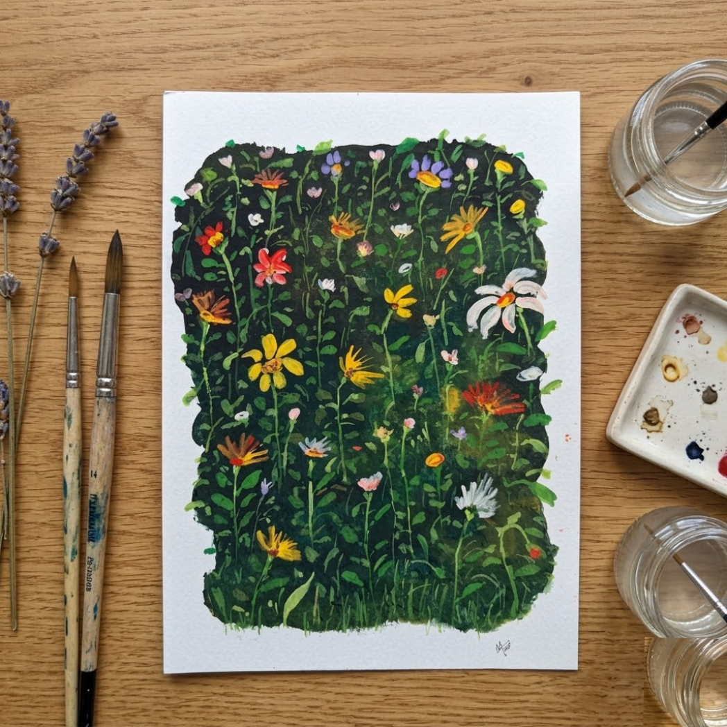 Where wildflowers rise